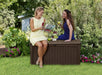Borneo 110 Gallon Resin Deck Box-Organization and Storage for Patio Furniture Outdoor Cushions, Throw Pillows, Garden Tools and Pool Toys, Brown
