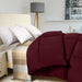 Comforter Duvet Insert - Quilted Comforter with Corner Tabs - Box Stitched down Alternative Comforter (King, Burgundy/Red)