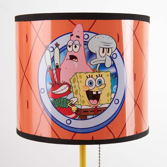 Idea Nuova Spongebob Stick Table Kids Lamp with Pull Chain, Themed Printed Decorative Shade