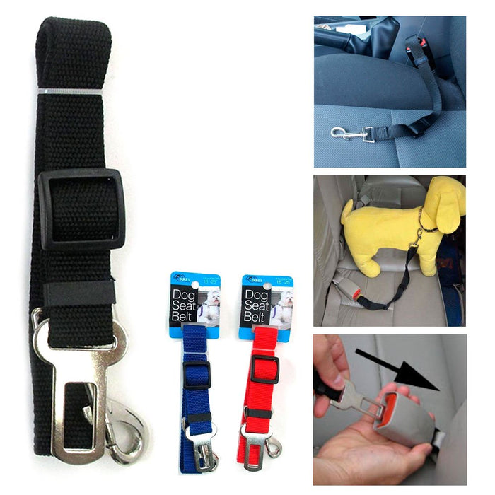 2Pc Cat Dog Pet Safety Car Vehicle Strap Seat Belt Adjustable Harness Lead New