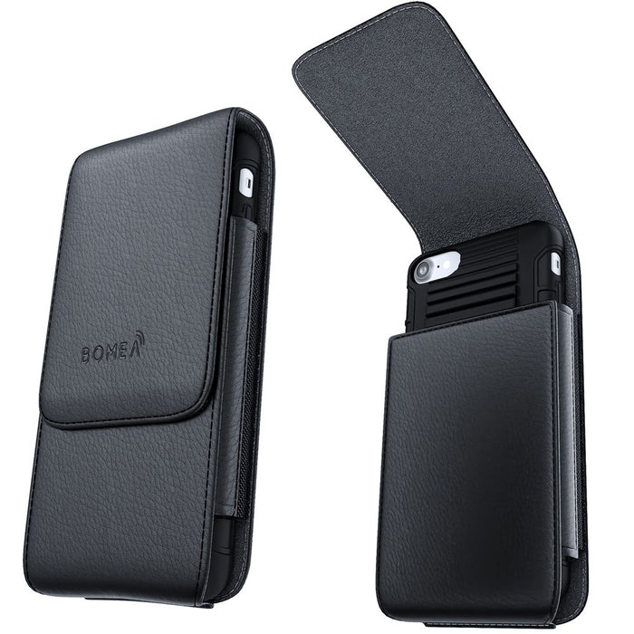 Iphone 6 Holster 6S 7 8 Cell Phone Pouch Belt Case with Clip Holster Cover Holder Carrying Sleeve with Swivel Clip for Apple Iphone 6/6S/7/8(Fits Phone with Other Case On) - Vertical Black