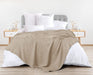 Cotton Waffle Blanket 300 GSM (Khaki - 90X108 Inches) Soft Lightweight Breathable Bed Blanket King Size Layering Any Bed for All Season