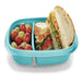 Rubbermaid Takealongs on the Go Food Storage and Meal Prep Containers, 3.7 Cup Divided Rectangle, 3-Pack, Teal Splash