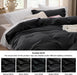 Bedsure Black Twin Duvet Cover Set - Soft Prewashed Duvet Cover Twin/Twin XL Size, 2 Pieces, 1 Duvet Cover 68X90 Inches with Zipper Closure and 1 Pillow Sham