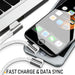 Charger 10FT Fast USB Charging Cable Cord Braided Nylon High-Speed Iphone Cable with Premium Metal Connector Compatible Iphone X/8/8 Plus/7/7 Plus/6/6S/6 Plus/5S/Se/Mini/Air/Pro Case - Silver