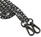 DIY Iron Flat Chain Strap Handbag Chains Purse Chain Straps Shoulder Cross Body Replacement Straps with Metal Buckles (31.5", Silver)