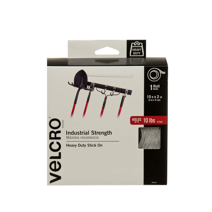 VELCRO Brand Heavy Duty Fasteners | 4X2 Inch Strips with Adhesive 8 Sets | Holds 10 Lbs | Black Industrial Strength Stick on Tape | Indoor or Outdoor Use (VEL-30703-USA)