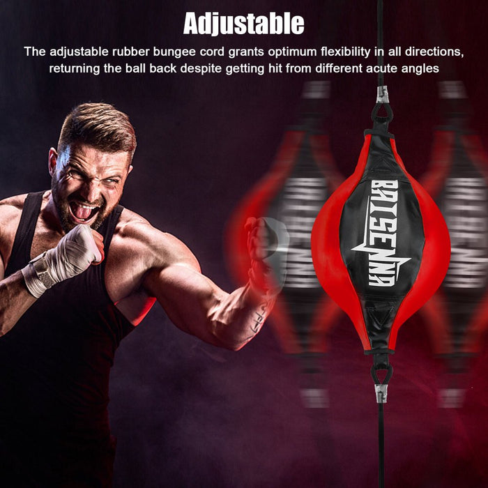 Double End Ball,  Boxing Speed Dodge Training Ball Leather Punch Bag Hanging Speed Ball for Gym Boxing Speed Training, Includes Cords, Stress Relief Exercise Equipment, Adult Kids Men Women