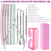 Nail Care Tool Kit,  Nail Files 100/180, Buffer Block, Cuticle Nippers, Cuticle Pusher, Cuticle Peeler, Nail Lifter for Ingrown Toenails, Toenail File, Nail Brush, for Manicure and Pedicure