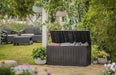Marvel plus 71 Gallon Resin Outdoor Box for Patio Furniture Cushion Storage, Brown