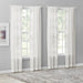Mainstays Modern White Geometric Rod Pocket Sheer Curtain Set, 28" X 84" (4 Panels)
