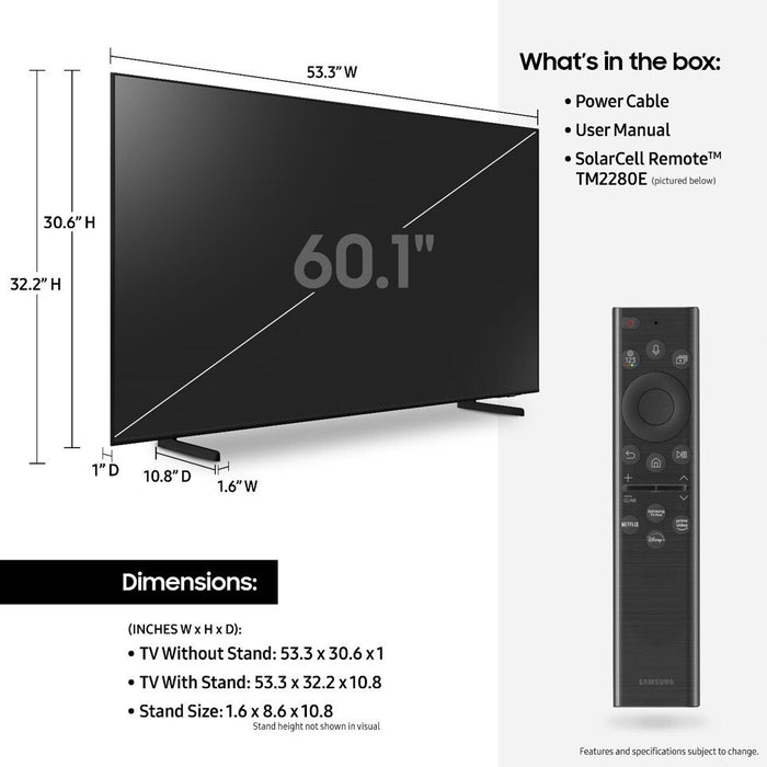 SAMSUNG 60" Class Q60B QLED 4K Smart TV QN60Q60BAFXZA 2022