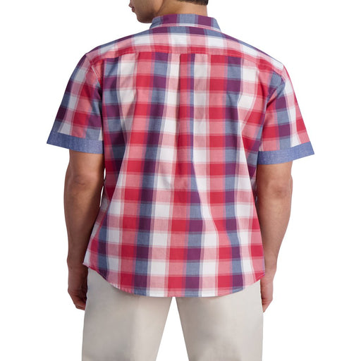 Chaps Men'S Short Sleeve Americana Easy Care Sustainable Button down Shirt