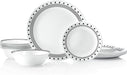 Vitrelle 18-Piece Service for 6 Dinnerware Set, Triple Layer Glass and Chip Resistant, Lightweight round Plates and Bowls Set, City Block