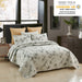 King Quilt Set, 3-Piece Quilt Sets with 2 Pillow Shams - Boho Reversible Soft and Lightweight Quilt Bedding Bedspread Coverlet Set, Printed Flowers