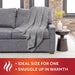 Sunbeam Grey Faux Fur Heated Throw