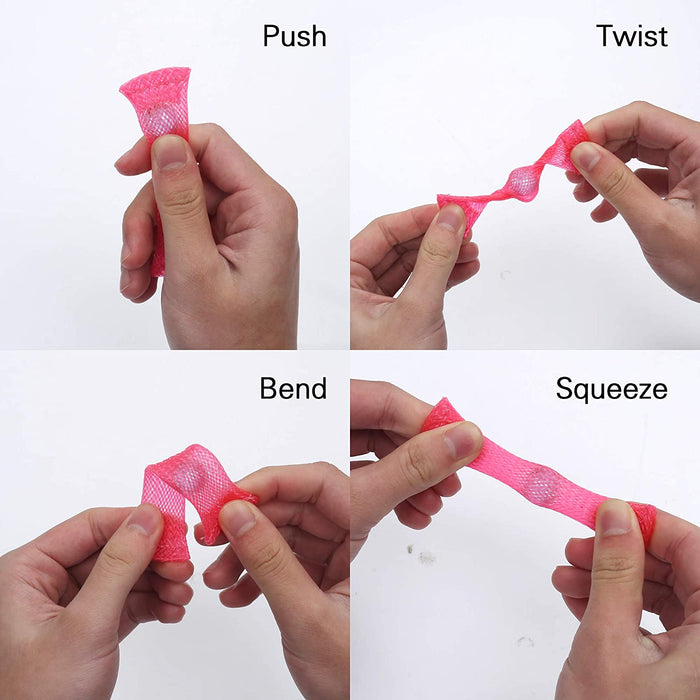 24 Pack Bundle Sensory Fidget Toys Set-Liquid Motion Timer/Grape Ball/Mochi Squishy/Stretchy String/Flippy Chain/Easter Egg/Marble Mesh/Squeeze Bean/Cube for Autistic Kids ADHD Anti-Stress Toy