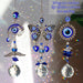 Sun Catchers, 3PCS Evil Eye Suncatcher for Window Hanging Crystal Ball Prisms Rainbow Maker Blue Eyes Pendant for Garden Car Home Indoor Outdoor Decor Charm Valentine'S Day Gift