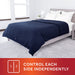 Sunbeam Heated Electric Blanket, Bedding, Queen, Fleece, Poseidon Blue
