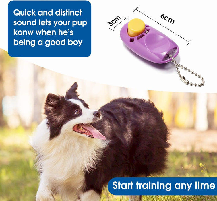 BAAPET 15 Ft 20 Ft 30 Ft 50 Ft 100 Ft Long Dog Training Leash for Dog Training, Play, Camping, or Backyard Lead with Training Clickers for Small, Medium and Large Dogs or Cats (30 Feet, Purple)
