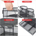 4-Trays Desktop File Organizer with Pen Holder | Paper Letter Tray with Drawer and 2 Pen Holder | Mesh Office Supplies Desk Organizer for Home Office (Black)