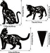 3 Pack Metal Cat Garden Statues Black Cat Silhouette Cat Decorative Garden Stakes Garden Outdoor Statues Animal Stakes for Yard Decor and Lawn Ornaments