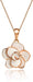 Rose Flower Necklace Earrings Set for Women 18K Gold Plated Hypoallergenic Jewelry Sets
