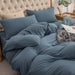 Jersey Knit Duvet Cover Set 100% T-Shirt Cotton Super Soft Comfy 3Pc Bedding Set with Zipper Closure (Solid Cerulean Blue, King)