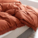 Terracotta Comforter Set Queen Size, 3 Pcs Boho Fringe Tufted Soft Microfiber Bedding Sets, Tassel Burnt Orange Comforter Sets for All Season (1 Comforter + 2 Pillowcases)