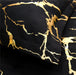 Gold Metallic Marble Comforter Set Queen Size Foil Print Glitter Bedding Sets,Black/Gold,Queen