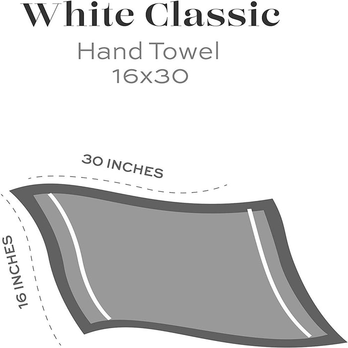 Luxury Grey Hand Towels - Soft Cotton Absorbent Hotel Towel 6-Pack