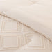 Queen Size Comforter Set Diamond Tufted Design, Cream Bedding Set, Soft & Lightweight Queen Bed Comforter for All Seasons (Queen, 90''Wx90''L , 3 Pieces)