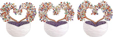 7 Chakra Healing Crystal Heart Money Tree Healing Gemstone Bonsai for Wedding Ceremony Reiki Balancing Energy Meditation Feng Shui Wealth & Good Luck Home Indoor Office Decor 7.87"-8.26"