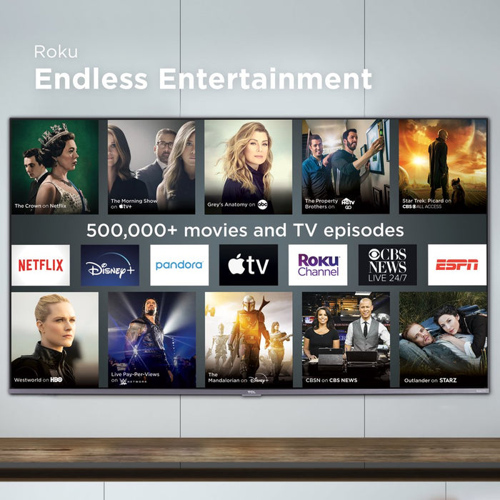 55" Class 5-Series 4K UHD QLED Dolby Vision HDR Roku Smart TV - 55S531