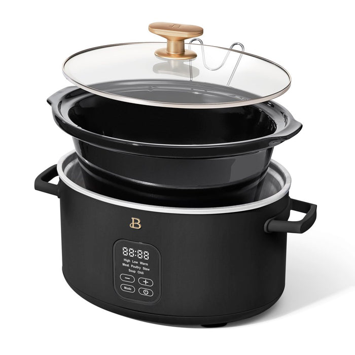 Beautiful 6QT Programmable Slow Cooker, Black Sesame by Drew Barrymore