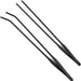 FRUTA Aquarium Tweezers Stainless Steel Curved Tweezer with Carbonation Protection Coating against Rust Long Reptiles Feeding Tongs for Aquatic Plants Spider Snakes Lizards, 15 Inch - Black Curved