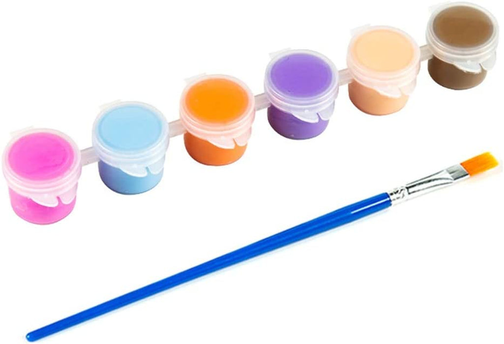 Acrylic Paint Set for Kids,Washable Watercolor Paint Sets,Diy Graffiti Paint,Acrylic Pigment Set with Brushes,Adults Children Handcraft Painting Pigment Set (10 Set-5Ml-12 Colors -F)
