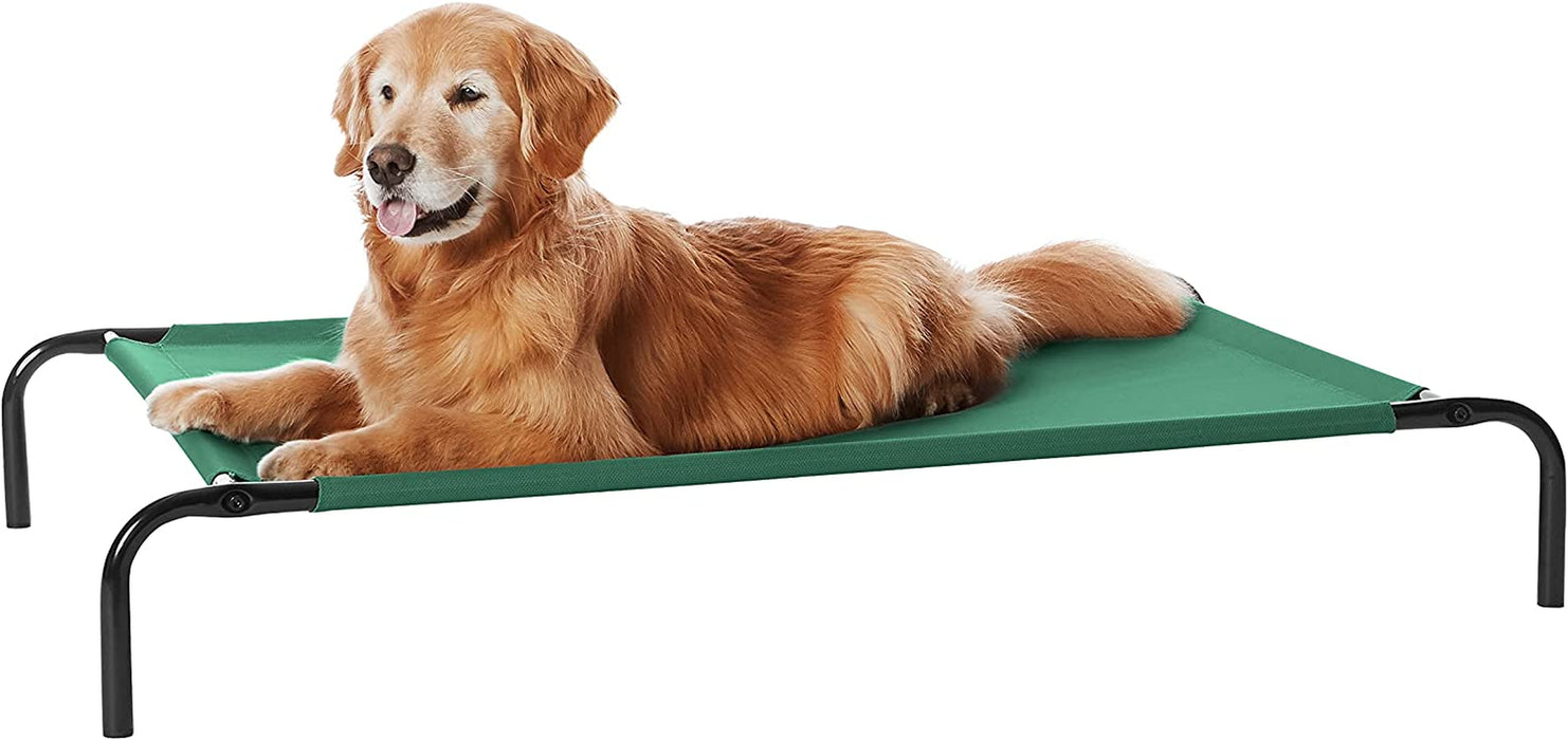 Cooling Elevated Dog Bed with Metal Frame, Large, 51 X 31 X 8 Inches, Grey