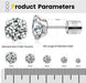 Cubic Zirconia Hypoallergenic Stud Earrings for Women Men Girls Statement Cartilage Fashion Surgical Steel Helix Earrings 5 Pairs