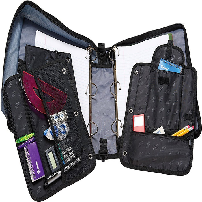 Case It Dual Two 1.5 Inch D-Ring Zipper Binder, Dual-121-A, Black