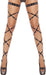 Women Criss Cross Sparkle Glitter Rhinestone Crystal over Knee Thigh High Stockings