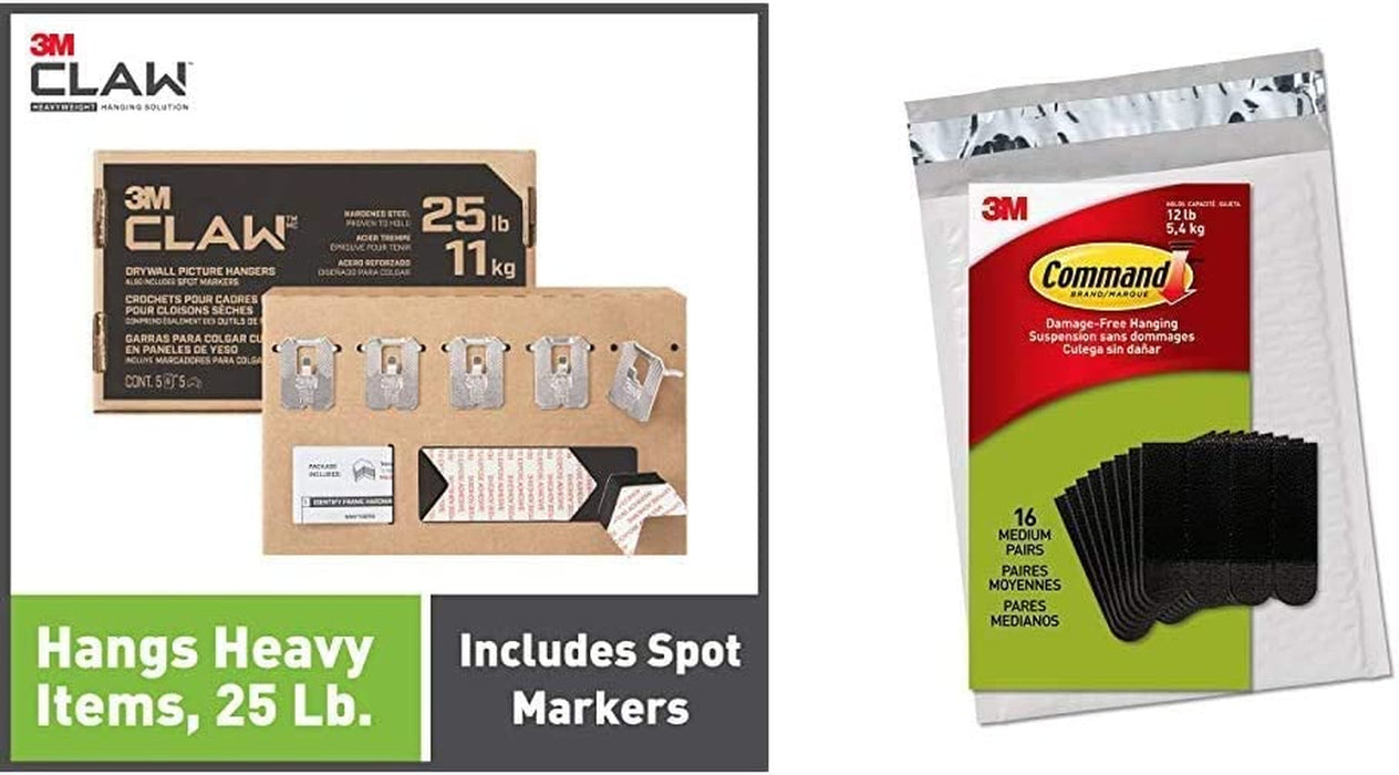 Command Medium Picture Hanging Strips, Damage Free Picture Hangers, No Tools Wall Hanging Strips for Living Spaces, 16 White Adhesive Strip Pairs(32 Strips)
