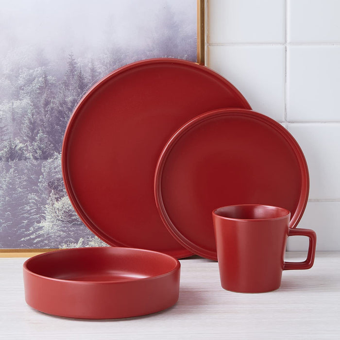 Coupe Dinnerware Set, Service for 8, Black Matte, 32 Piece
