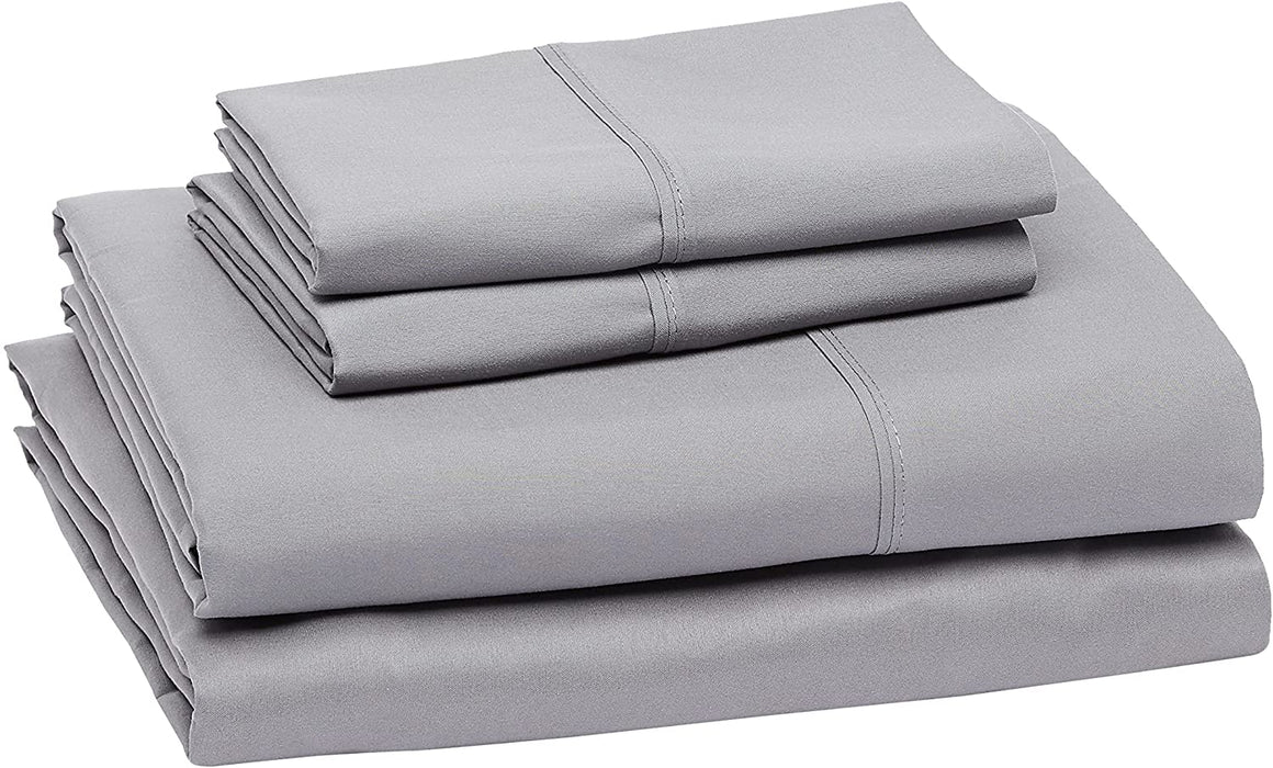 Lightweight Super Soft Easy Care Microfiber Bed Sheet Set with 14-Inch Deep Pockets - Queen, Dark Gray