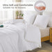 White Pom Pom Fringe Comforter Full(79X90 Inch), 3 Pieces(1 Boho Comforter and 2 Pillowcases) Aesthetic Ball Pom Comforter, Lightweight Soft Microfiber down Alternative Bedding Set