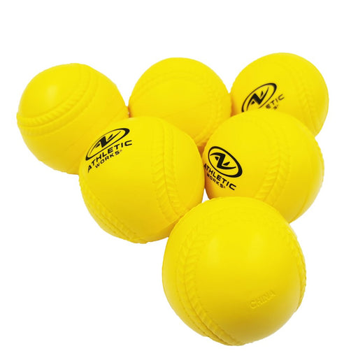 Athletic Works Practice Foam Baseballs, 6 Pieces