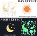 Glow in the Dark Elephant Wall Decals Stickers, Pink Moon Nursery Decor for Kids, Hot Air Balloon Star Crib Luminous Toddler Girls Home Decorations Bedroom Art