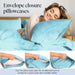 6 PC Sheet Set Sheets Deep Pockets 18" Eco Friendly Wrinkle Free Sheets Machine Washable Hotel Bedding Silky Soft - Aqua Queen