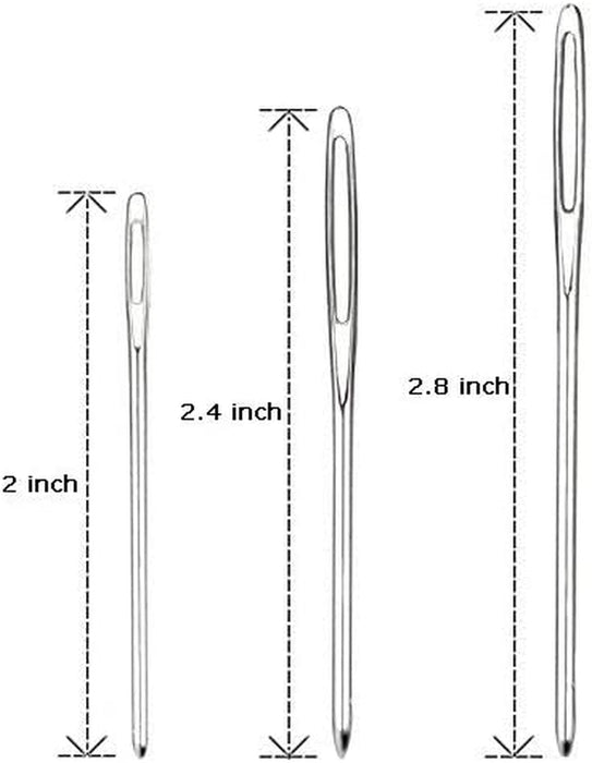 Large-Eye Blunt Needles, Stainless Steel Yarn Knitting Needles, Sewing Needles, Crafting Knitting Weaving Stringing Needles,Perfect for Finishing off Crochet Projects (9 Pieces)