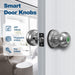 Smart Door Knob, Fingerprint Door Lock Smart Lock Biometric Door Lock Fingerprint Door Knob with App Control, Great for Bedrooms,Cloakroom,Apartments Offices,Hotels, Satin Nickel